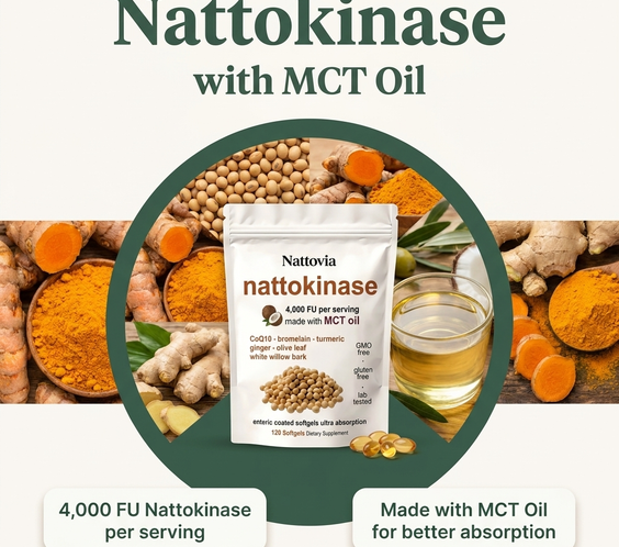 Nattokinase 4,000 FU per Serving with MCT Oil