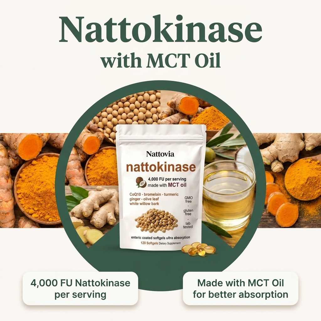 Nattokinase 4,000 FU per Serving with MCT Oil